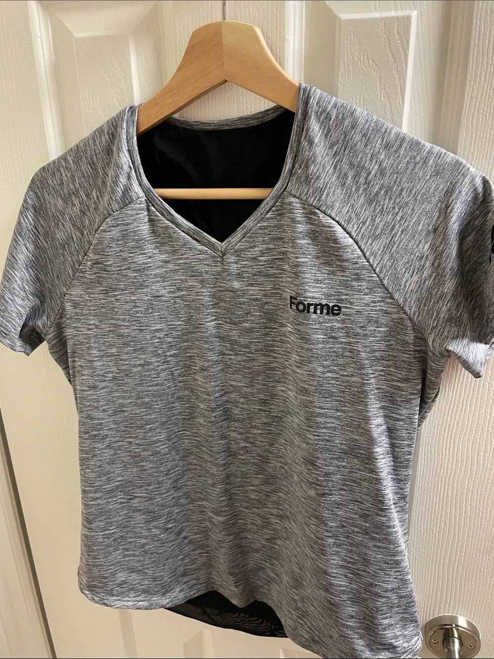 Forme Grey Space-Dye V-Neck Active Tee